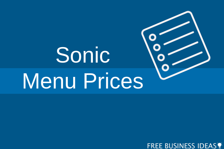 sonic menu prices