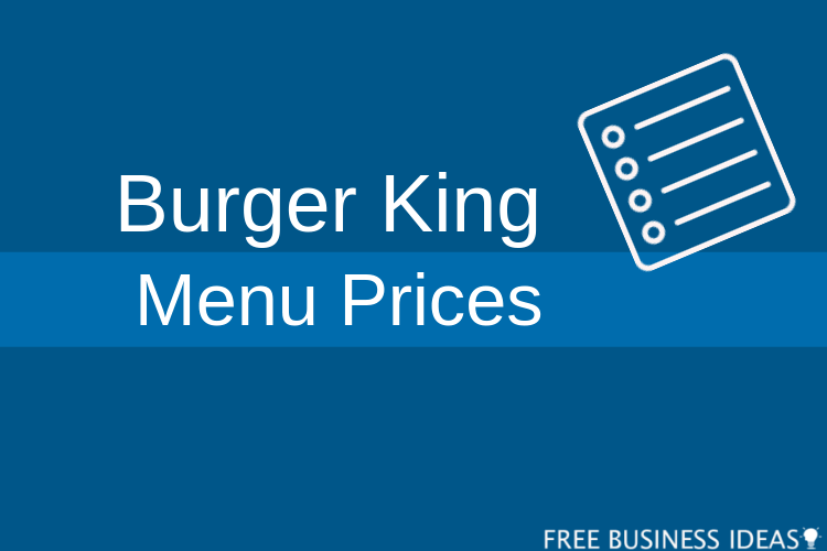 burger king menu prices