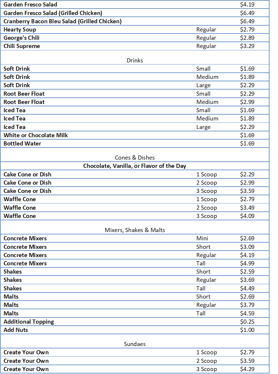 culvers menu prices