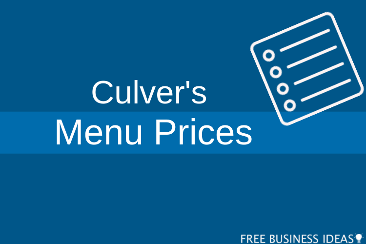 culvers menu with prices