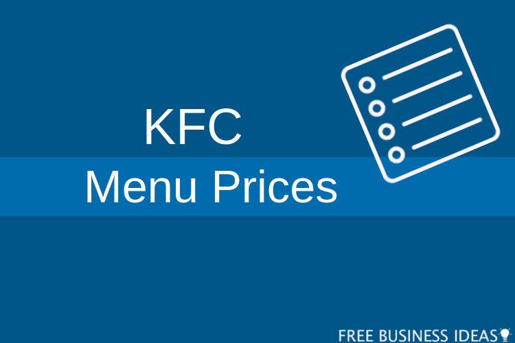 kfc menu prices