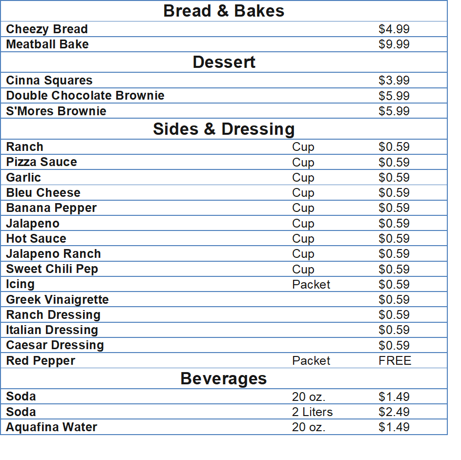 marcos pizza menu and prices
