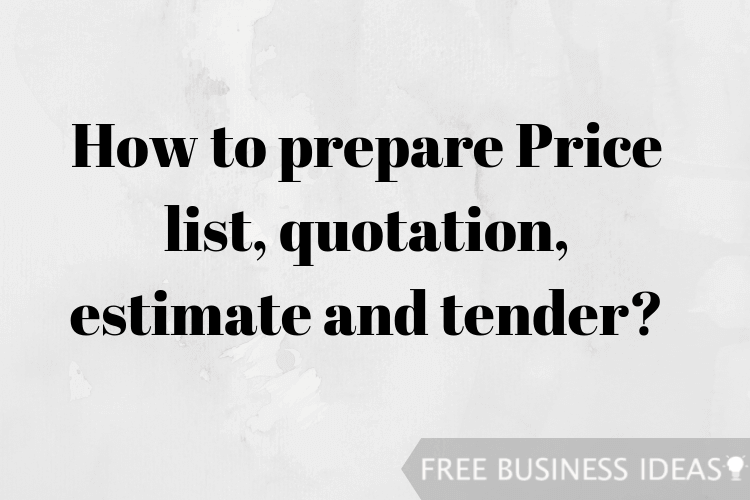 prepare quotation