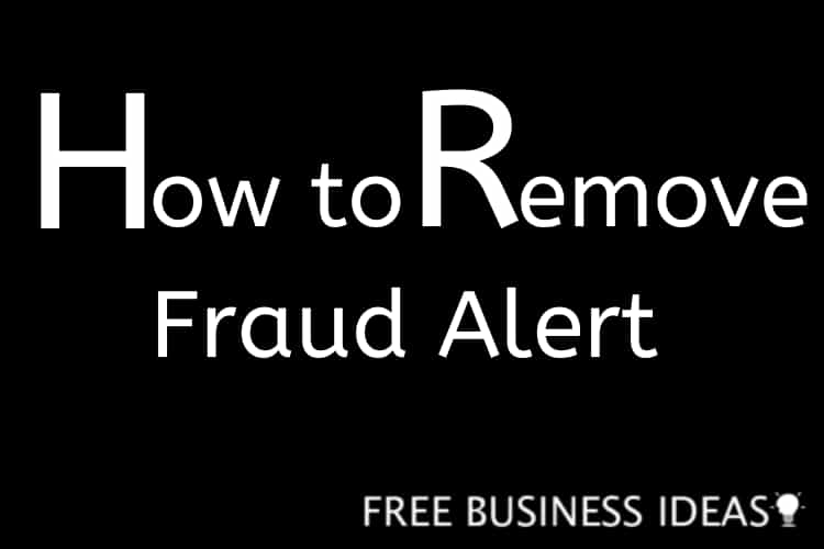 how to remove fraud alert