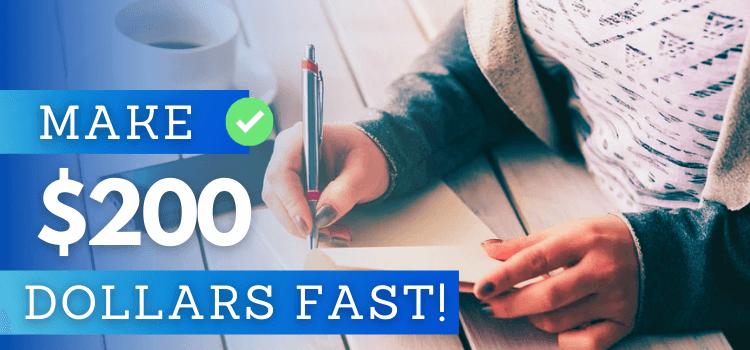 how to make 200 dollars fast