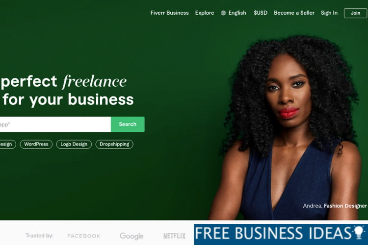 Fiverr Homepage